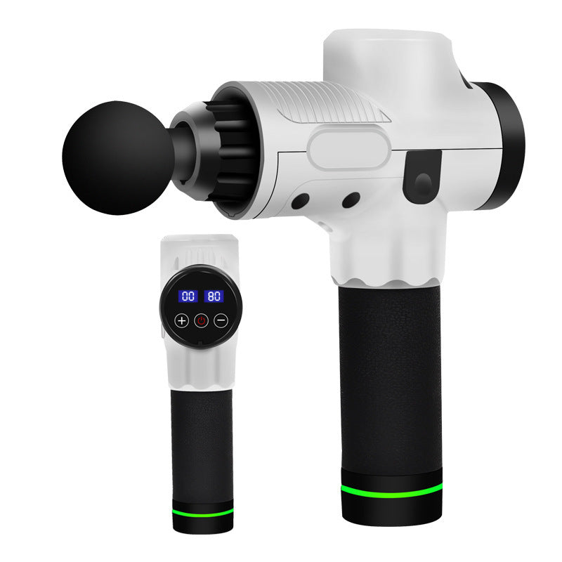 Percussion Massage Gun – Deep Tissue Muscle Recovery with 6 Heads & 20 Speeds (Quiet, USB-C)
